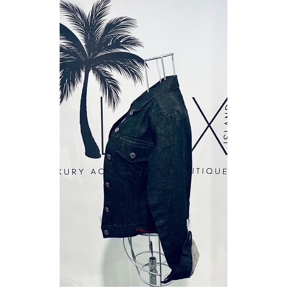 LUX ISLAND | Gucci by Tom Ford 1999 Black Logo Button Cotton Denim Jacket $900 - Picture 5 of 8